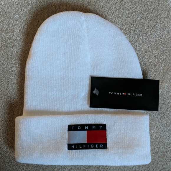 Tommy Hilfiger Accessories - (Sold) Tommy Hilfiger White beanie cap